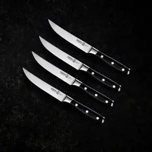 Avanta Fine Edge Steak Knife Set - Pom Handle - 4 Pc (Messermeister)