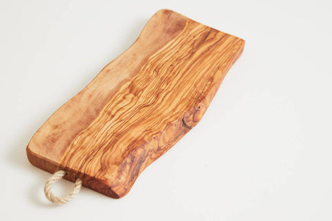 Italian Olivewood Charcuterie and Cheese Board - Rope Handle (Verve Culture)