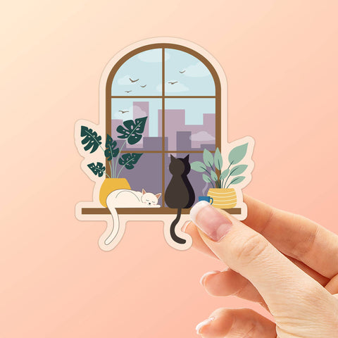 Window Cats Sticker (Sentinel Supply)