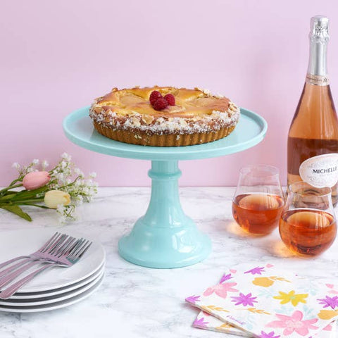 11.5" Collapsable Melamine Cake Stand - Mint (Twine)