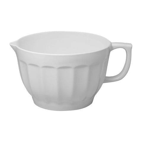 Latte Melamine 4.3 qt. Batter Bowl, White (Supreme Housewares)