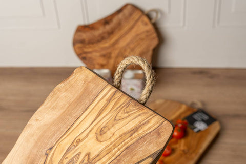 Italian Olivewood Charcuterie and Cheese Board - Rope Handle (Verve Culture)