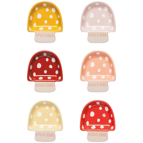 Toadstool Shaped Pinch Bowls Set of 6 (Danica Jubilee)