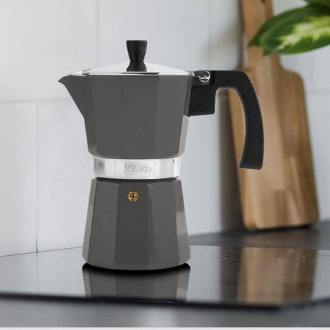 Stovetop Espresso Moka Pot 5 cup - White (Zulay Kitchen)