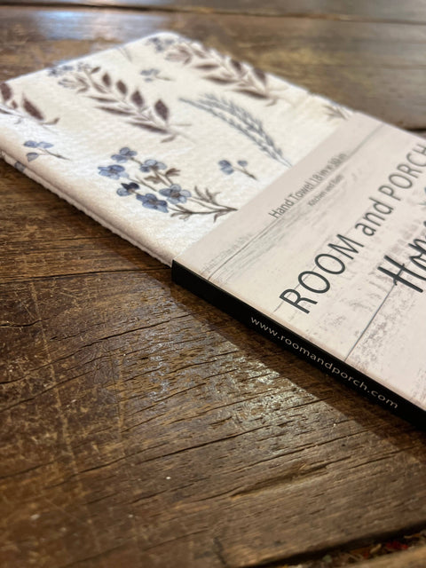 Calm Floral Hand/Tea Towel Recycled Microfiber (ROOM and PORCH)