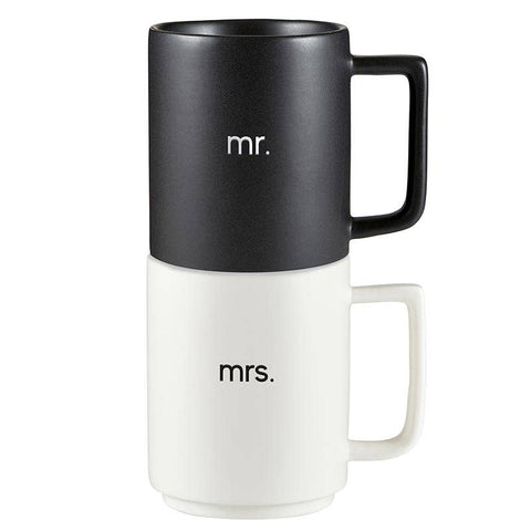 Matte Stackable Mug Set - Mr. & Mrs. (Santa Barbara)