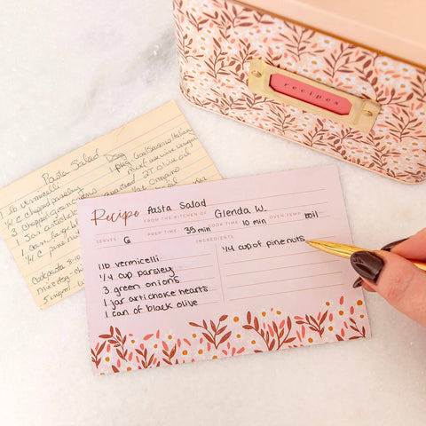 Pink Daisy Recipe Cards (1canoe2)