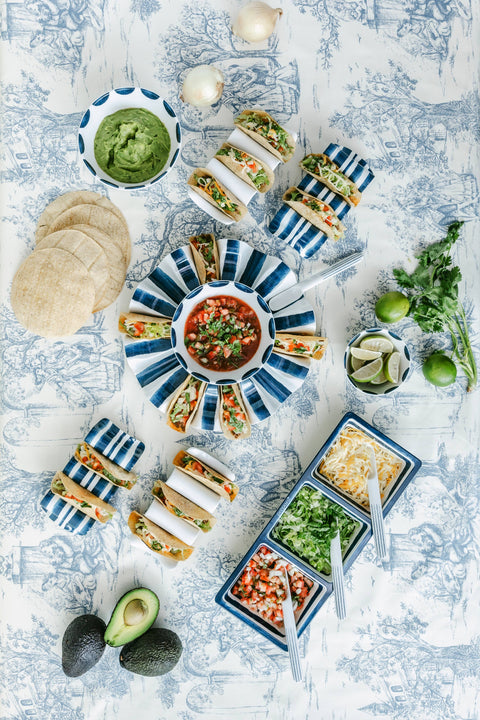 3-Section Tray - Coastal Stripe (Prepara)