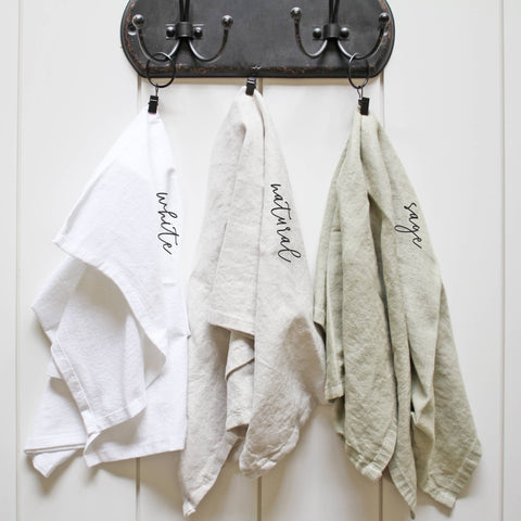 Milk & Cookie Co Tea Towel: White (Porter Lane Homes)